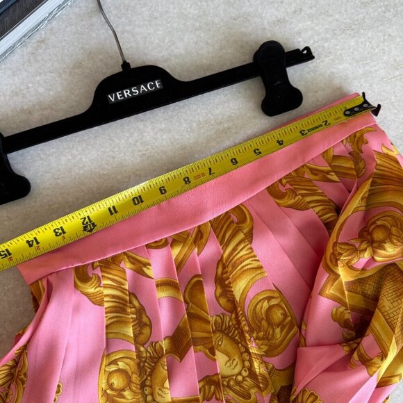 Versace Heritage Print Pleated Mini Skirt, 42 (US 6) 44 (US 8), NWT Retail 1850 - Picture 12 of 12